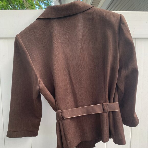 Studio I Brown Jacket/Skirt Outfit Size 14 - Picture 4 of 5